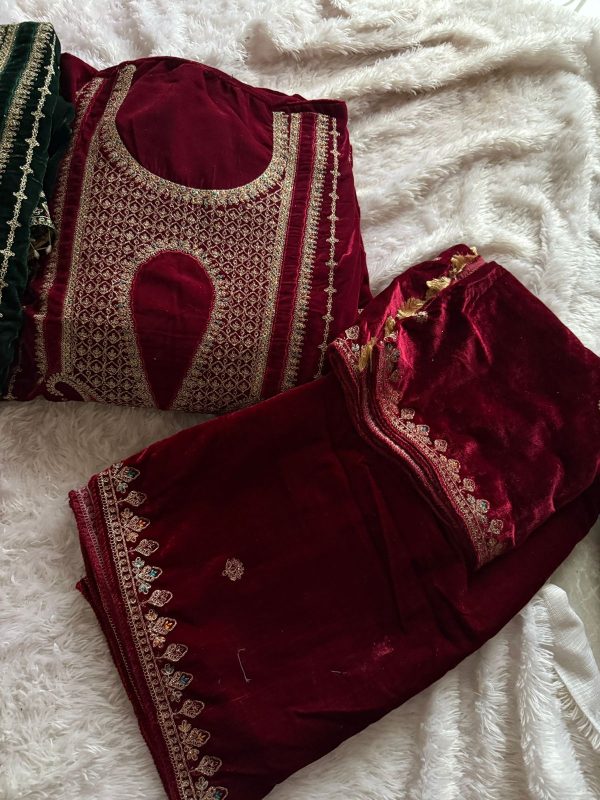 ZIAAZ DESIGNS 727 B VELVET PAKISTANI SUITS