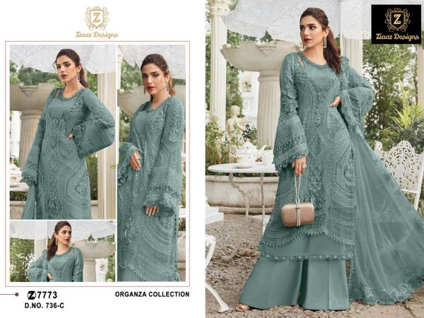 ZIAAZ DESIGNS 736 C PAKISTANI SUITS IN INDIA