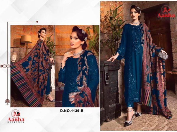 AASHA DESIGNER 1139 B SALWAR SUITS WHOLESALE