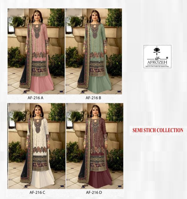 AFROZEH AF 216 A B C D PAKISTANI SALWAR KAMEEZ