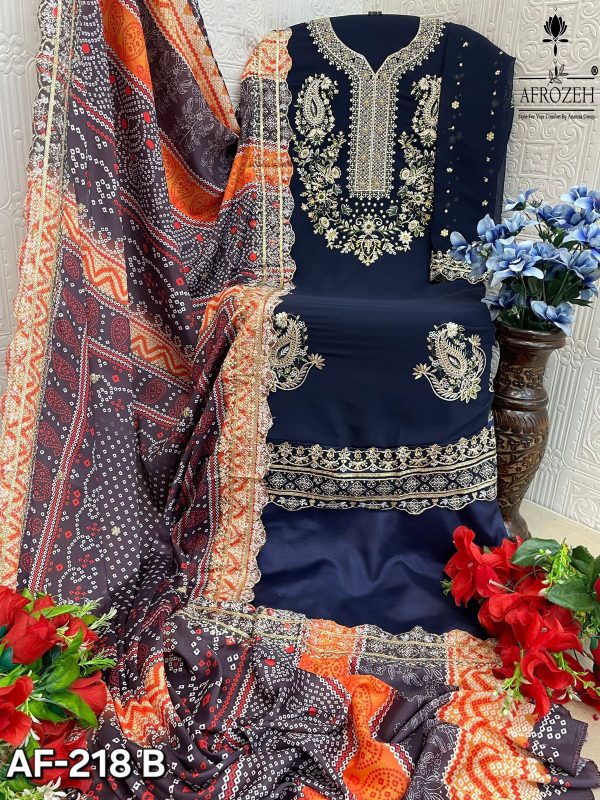 AFROZEH AF 218 B PAKISTANI SUITS WHOLESALE