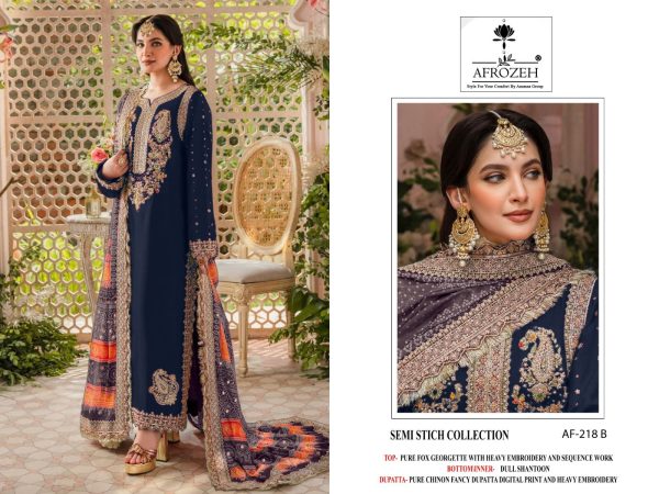 AFROZEH AF 218 B PAKISTANI SUITS WHOLESALE