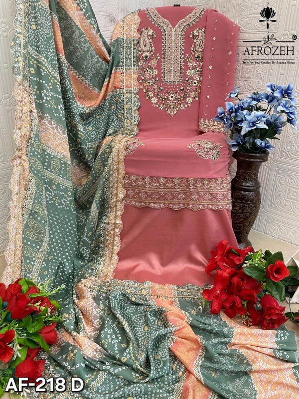 AFROZEH AF 218 D PAKISTANI SUITS WHOLESALE