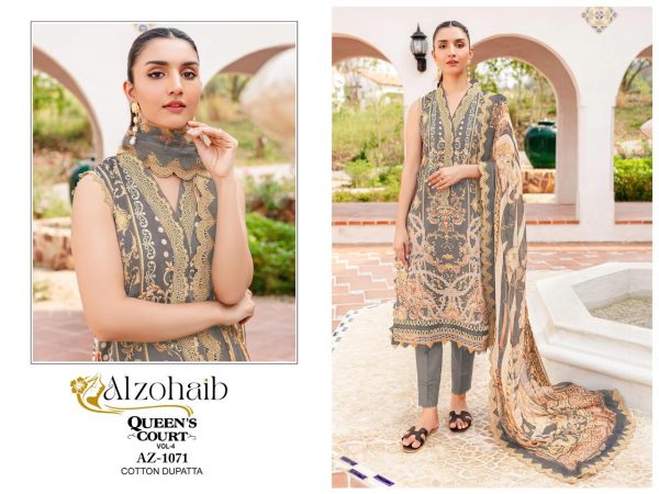 ALZOHAIB AZ 1071 QUEEN COURT VOL 4 COTTON SUITS