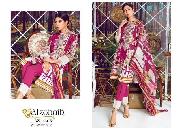 ALZOHAIB AZ 1124 B COTTON SALWAR SUITS ONLINE