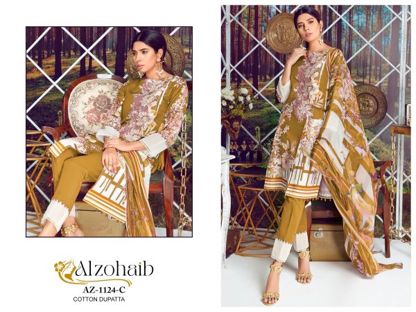 ALZOHAIB AZ 1124 C COTTON SALWAR SUITS ONLINE