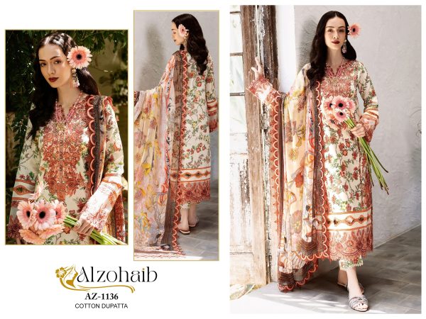 ALZOHAIB AZ 1136 COTTON SALWAR SUITS ONLINE