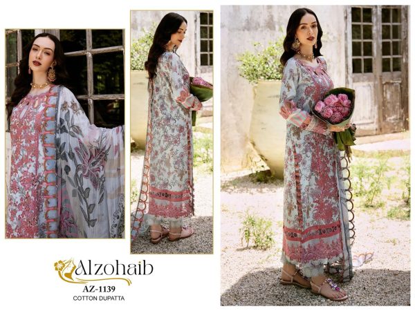 ALZOHAIB AZ 1139 COTTON PAKISTANI SUITS IN INDIA