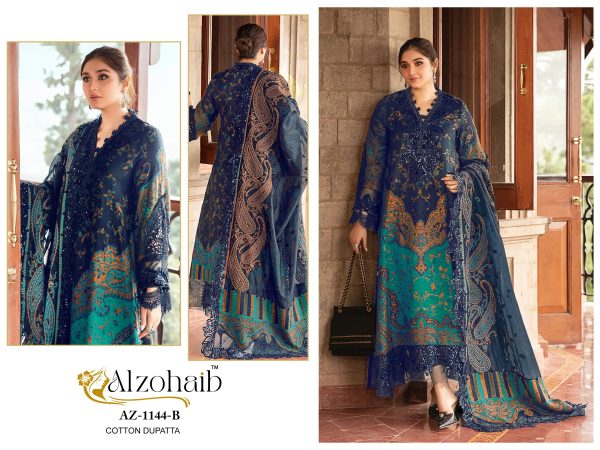 ALZOHAIB AZ 1144 B COTTON SALWAR KAMEEZ SUITS