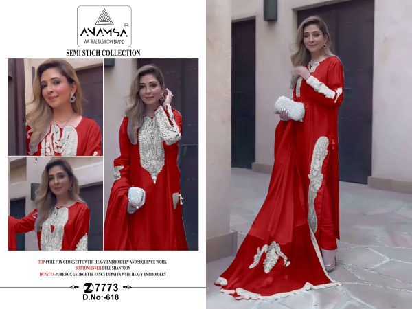 ANAMSA 618 PAKISTANI SUITS WHOLESALE