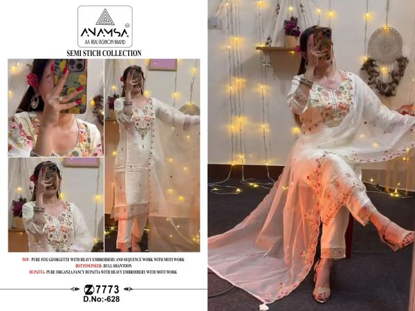 ANAMSA 628 PAKISTANI SALWAR SUITS WHOLESALE