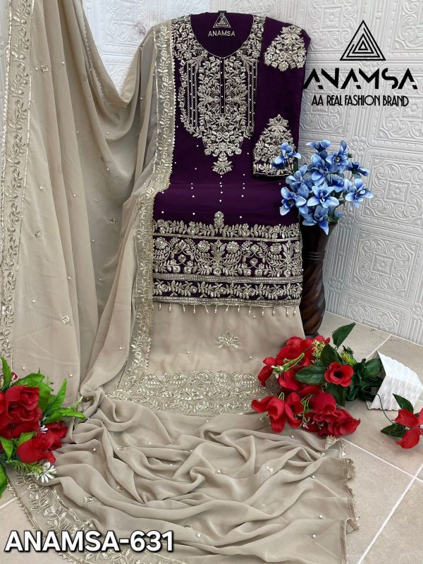 ANAMSA 631 PAKISTANI SUITS WHOLESALE ONLINE