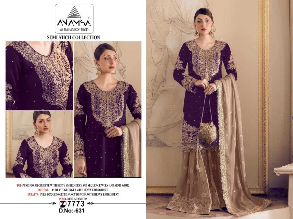 ANAMSA 631 PAKISTANI SUITS WHOLESALE ONLINE