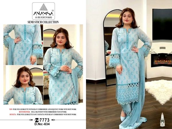 ANAMSA 634 PAKISTANI SUITS WHOLESALE ONLINE