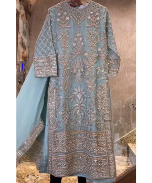 BE 304 B DESIGNER GEORGETTE EMBROIDERED SUITS