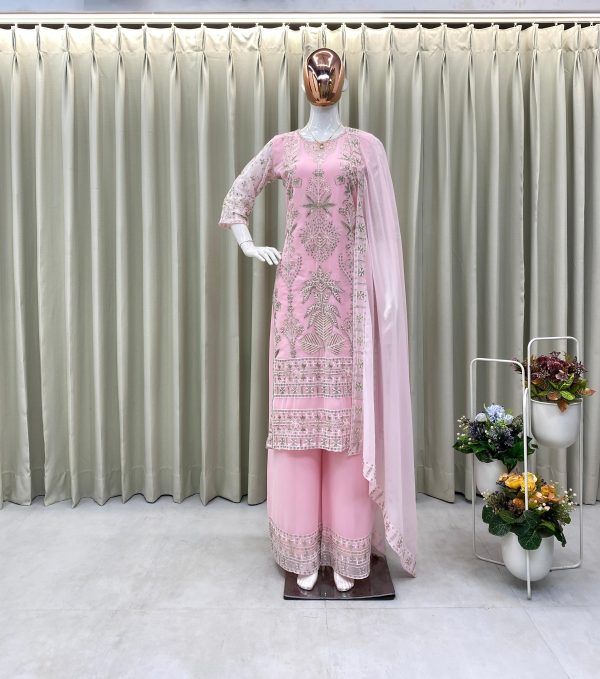 BE 304 C DESIGNER GEORGETTE EMBROIDERED SUITS