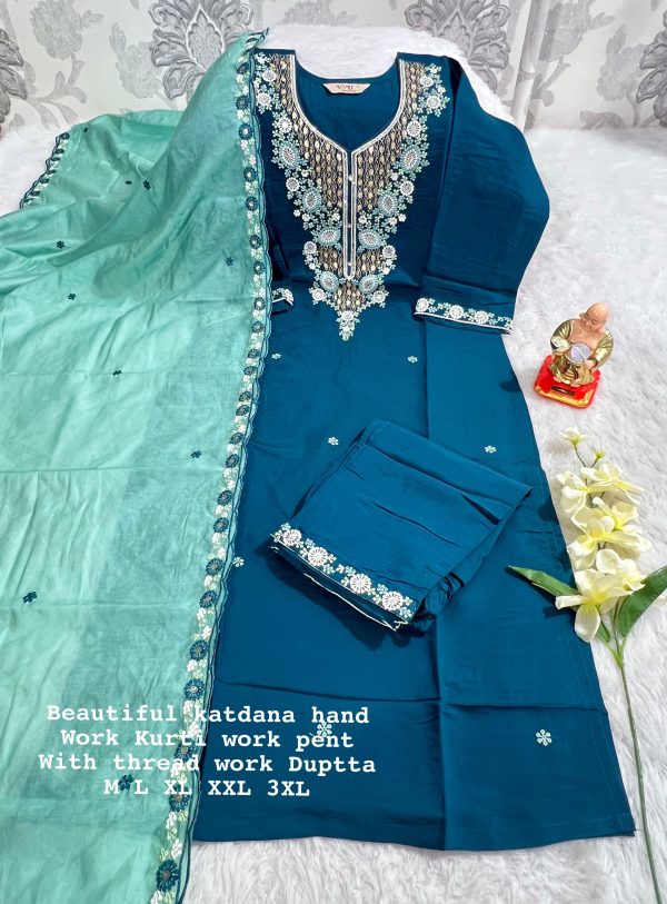 BEAUTIFUL KATDANA HAND WORK KURTI WHOLESALE