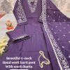 BEAUTIFUL V NECK HAND WORK KURTI WHOLESALE