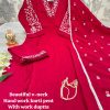 BEAUTIFUL V NECK HAND WORK KURTI WHOLESALE