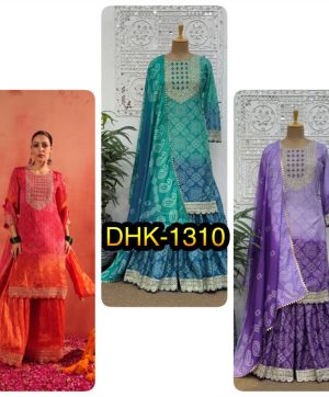 DHK 1310 DESIGNER TOP SHARARA WHOLESALE