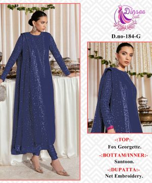 DINSAA SUIT 184 G PAKISTANI SUITS WHOLESALE