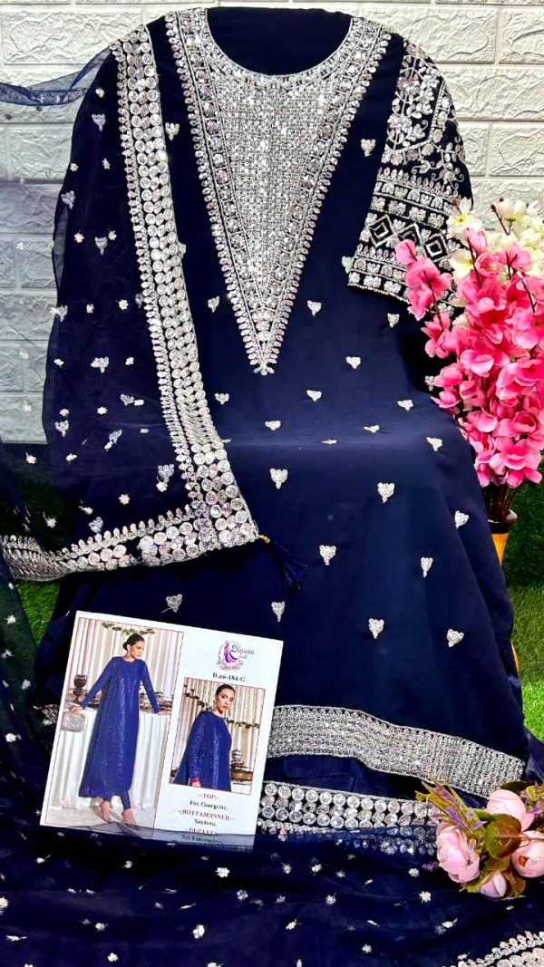 DINSAA SUIT 184 G PAKISTANI SUITS WHOLESALE