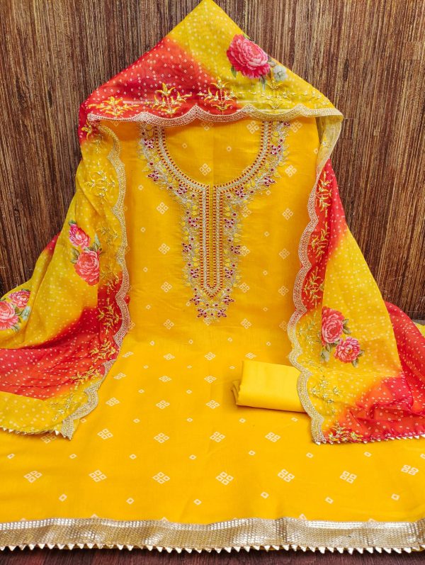 F 13 STUDIO CHANDERI DIGITAL PRINT SUITS MATERIALS