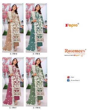 FEPIC C 1761 D E F G ROSEMEEN PAKISTANI SUITS