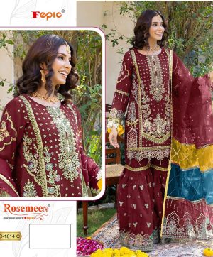 FEPIC C 1814 C ROSEMEEN PAKISTANI SALWAR SUITS