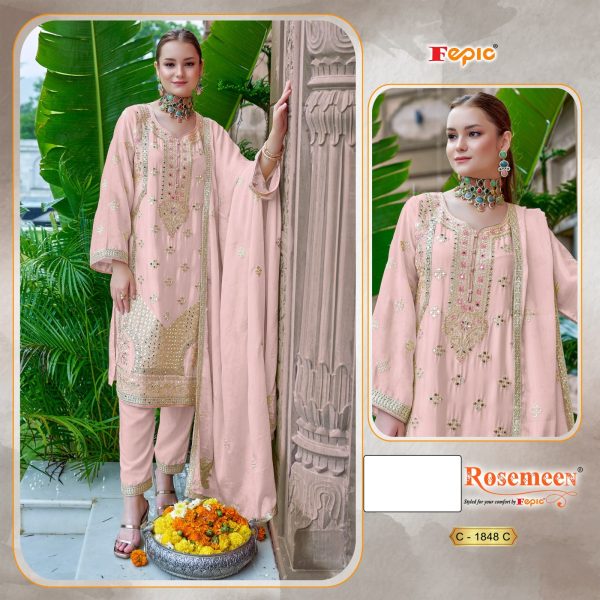 FEPIC C 1848 C ROSEMEEN PAKISTANI SUITS WHOLESALE