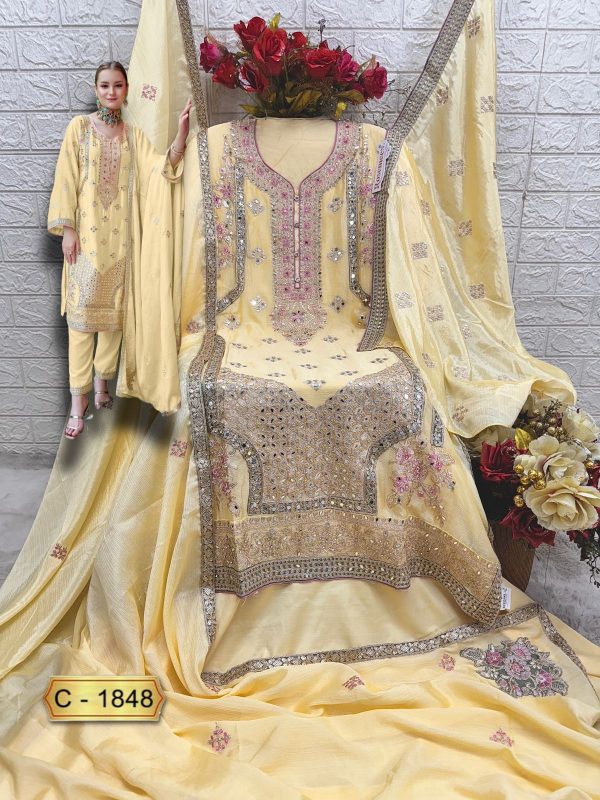 FEPIC C 1848 ROSEMEEN PAKISTANI SUITS WHOLESALE