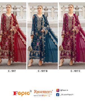 FEPIC C 1917 ROSEMEEN PAKISTANI SUITS WHOLESALE