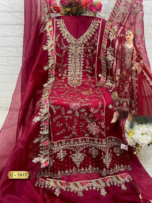 FEPIC C 1917 ROSEMEEN PAKISTANI SUITS WHOLESALE