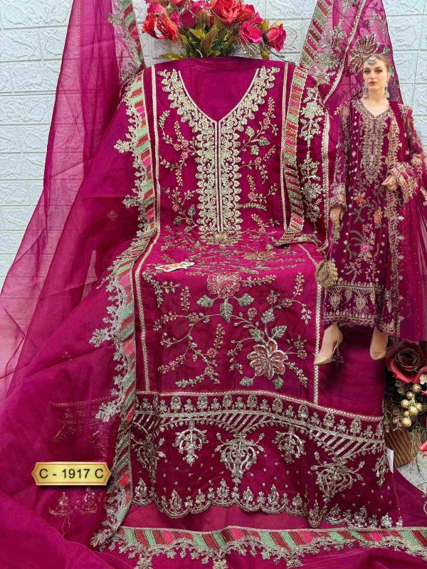 FEPIC C 1917 ROSEMEEN PAKISTANI SUITS WHOLESALE