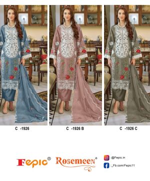 FEPIC C 1926 ROSEMEEN PAKISTANI SUITS IN INDIA