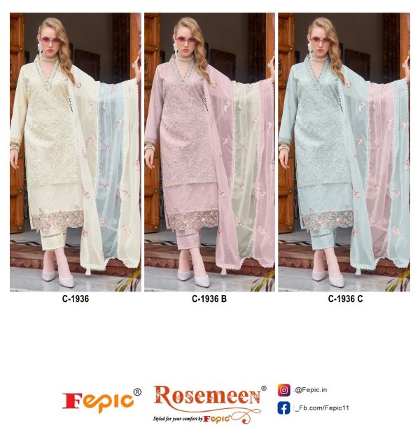 FEPIC C 1936 ROSEMEEN SALWAR SUITS WHOLESALE