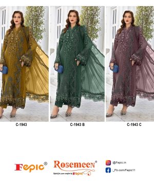 FEPIC C 1943 ROSEMEEN PAKISTANI SUITS WHOLESALE