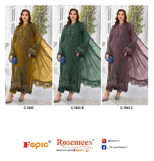 FEPIC C 1943 ROSEMEEN PAKISTANI SUITS WHOLESALE