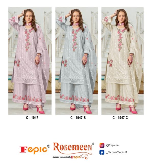 FEPIC C 1947 ROSEMEEN SALWAR SUITS WHOLESALE