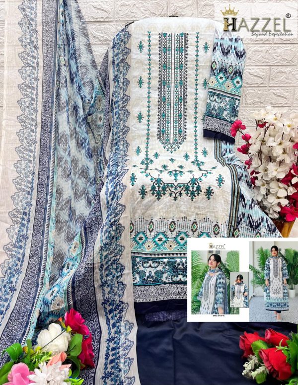 HAZZEL 0107 A BIN SAEED LUXURY LAWN COLLECTION