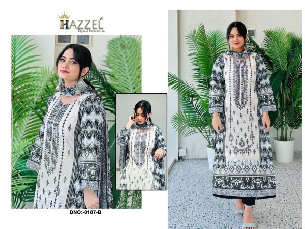 HAZZEL 0107 B BIN SAEED LUXURY LAWN COLLECTION