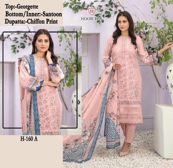 HOOR TEX H 160 A PAKISTANI SUITS WHOLESALE