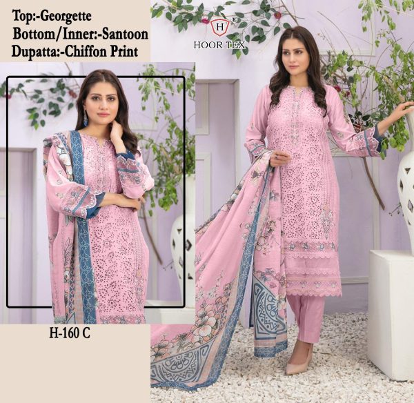 HOOR TEX H 160 C PAKISTANI SUITS WHOLESALE