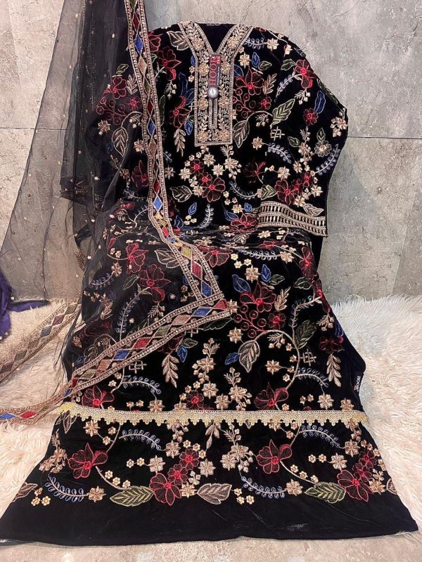 HOOR TEX H 343 C VELVET PAKISTANI SUITS ONLINE