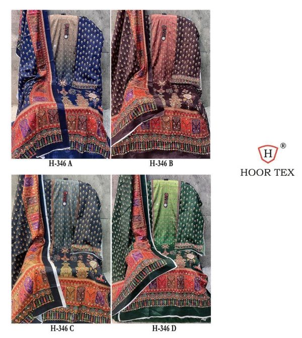 HOOR TEX H 346 A B C D SALWAR KAMEEZ SUITS