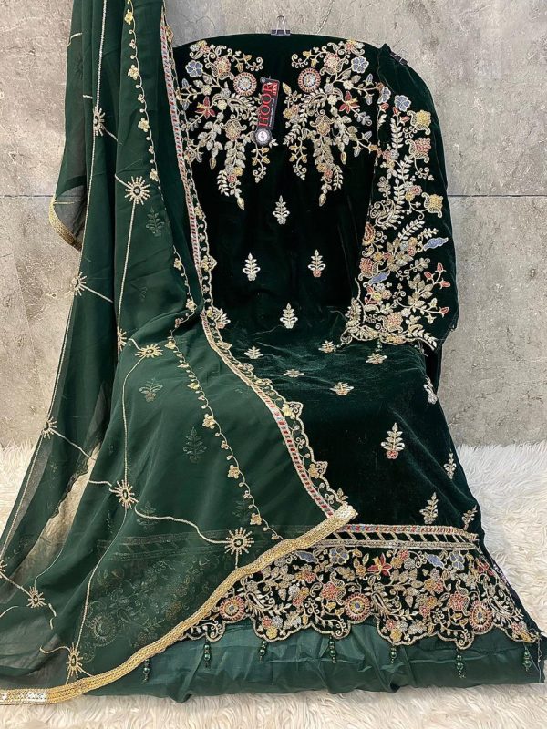 HOOR TEX H 349 A B C VELVET SALWAR SUITS