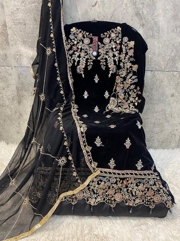 HOOR TEX H 349 A B C VELVET SALWAR SUITS