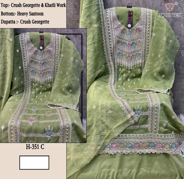 HOOR TEX H 351 A B C D PAKISTANI SALWAR SUITS