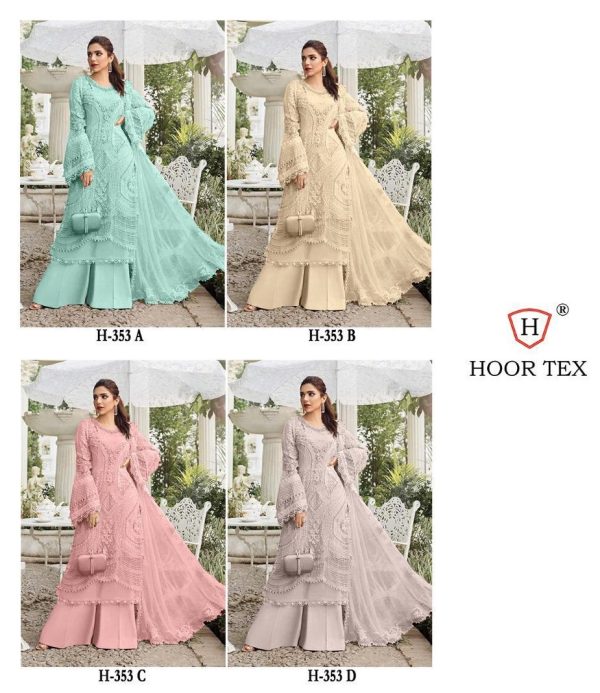 HOOR TEX H 353 A B C D PAKISTANI SUITS ONLINE