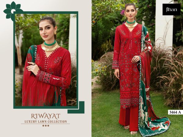 JIHAN 3464 A RIWAYAT RAYON PAKISTANI SUITS ONLINE